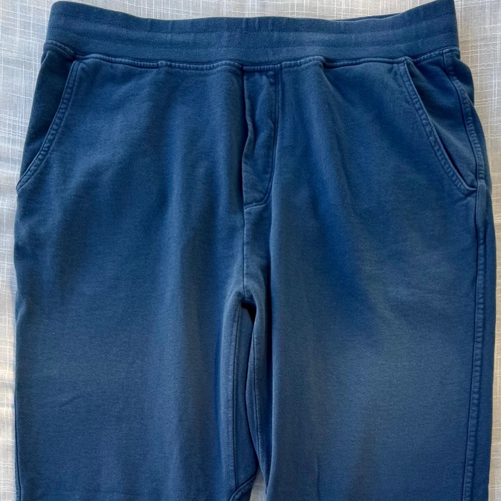 American Giant Men’s Straight-Leg Sweatpants – Blue – Size L